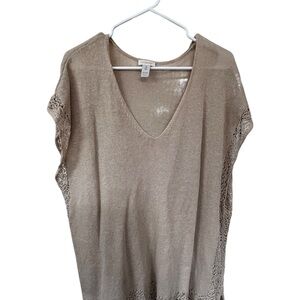 Chico's Beige V-Neck Knit Top
